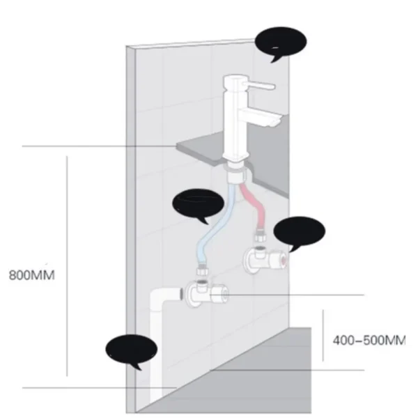 Stainless Steel Painted Faucet Single Hole Faucet Countertop Mount Hot and Cold Sink Mixer Faucet Black Bathroom Faucet - Image 4