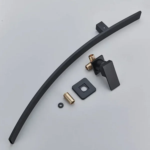 70cm Spout Waterfall Bathroom Faucet Wall Mounted Basin Mixer Tap Single Handle Brass Concealed Sink - Image 5