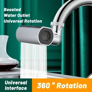 Small Flying Rain Faucet Kitchen Vegetable Washing Shower Faucet Four-speed Rotating Dishwashing Spout Faucet Waterfall Aerator
