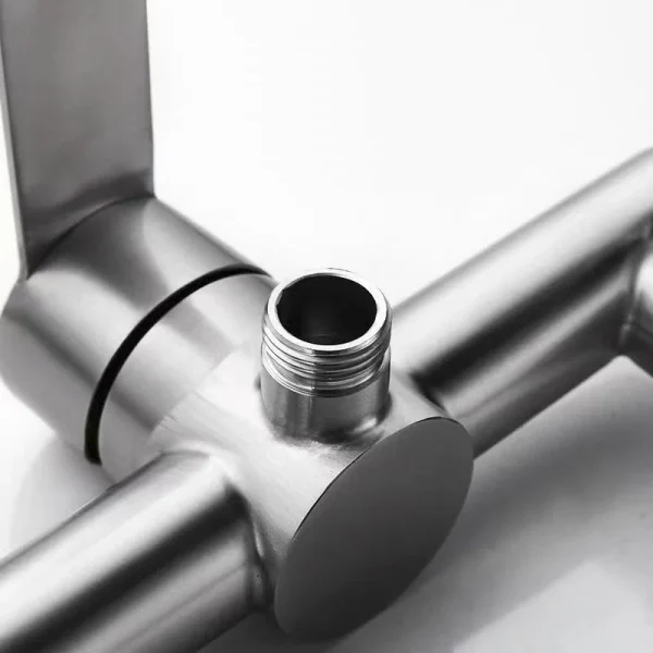 SUS304 stainless steel bathroom shower faucet wall-mounted shower cylinder faucet hot and cold water control valve switch faucet - Image 4