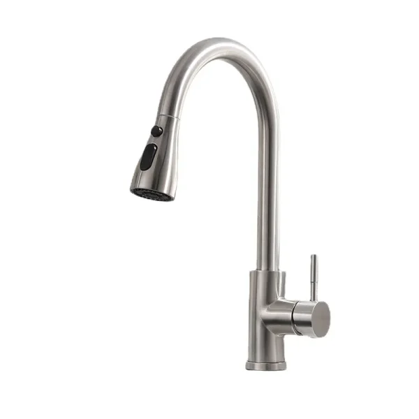 Tapware Removable hot sink Kitchen Flexible faucet with pull down sprayer mixer Black korea type gourmet single lever stream - Image 6